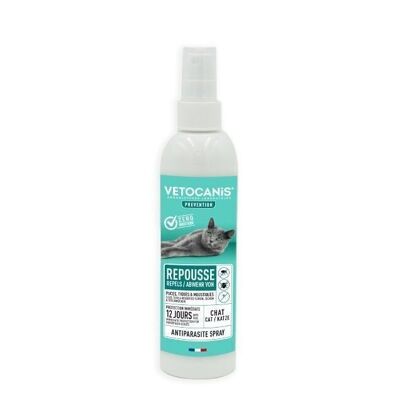 Spray repellente anti-pulci anti-zecche anti-zanzare gatto 250ml PREVENTIS