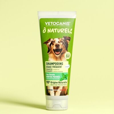 Shampoo uso frequente per cani con acqua floreale di menta piperita bio - 250 ml