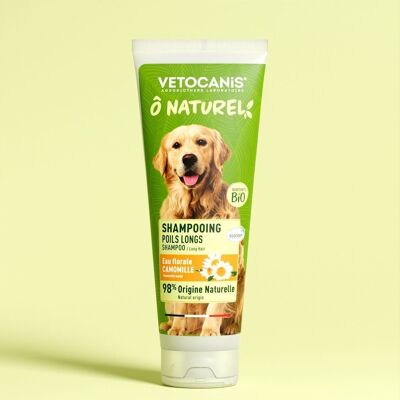 Shampoo a pelo lungo per cani con acqua floreale di camomilla bio - 250ml