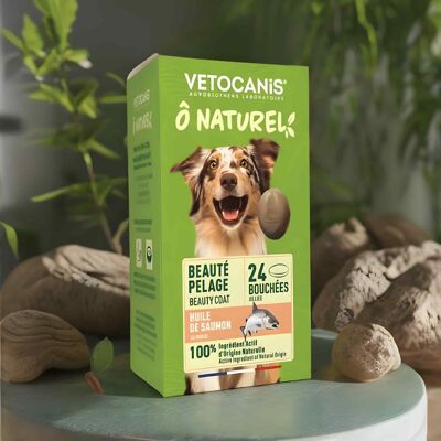 Coat Beauty Snack per cani con olio di salmone - 24 bocconcini - 120 g di bocconcini