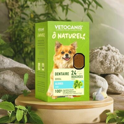 Friandises Dentaire pour chien aux Algues - 24 bouchées - 120g