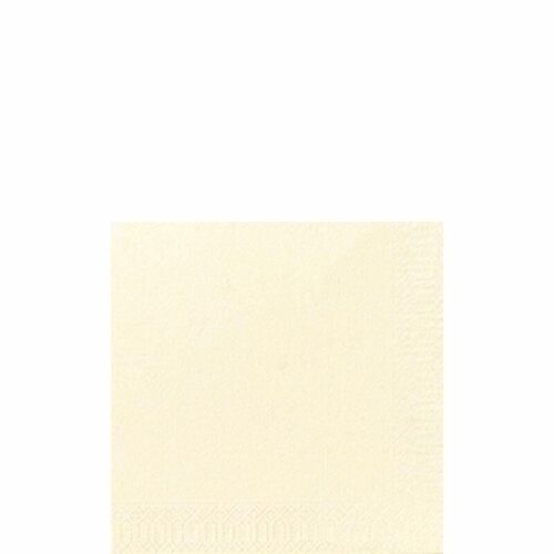 DUNI Cocktailserviette 24x24 cm 3-lagig creme