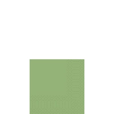 Servilleta de cóctel DUNI 24x24 cm 3 capas verde hoja