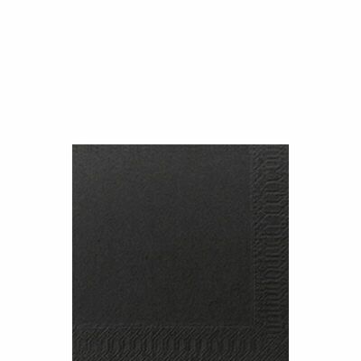 Servilleta de cóctel DUNI 24x24 cm 3 capas negra