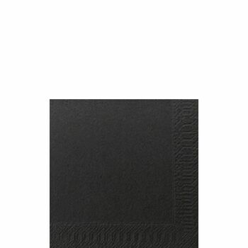 Serviette cocktail DUNI 24x24 cm 3 plis noir