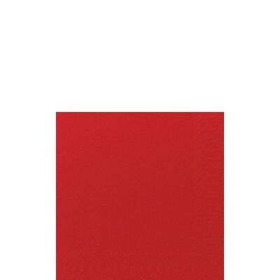Servilleta de cóctel DUNI 24x24 cm 3 capas roja