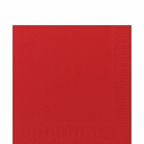 DUNI Zelltuch Serviette 33x33 cm 1/4F. rot