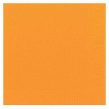 Serviette en tissu DUNI 33x33 cm 1/4F. orange