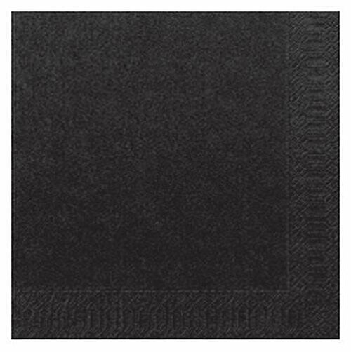 DUNI Zelltuch Serviette 33x33 cm 1/4F. schwarz