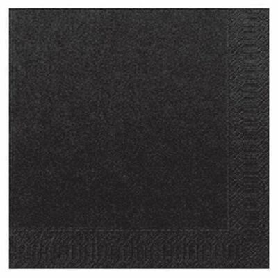 Serviette en tissu DUNI 33x33 cm 1/4F. le noir