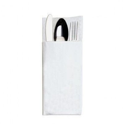 Airlaid napkin pockets narrow 33x40cm white