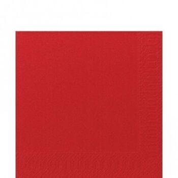 Serviette en tissu Fasana 33x33cm 1/4F. rouge