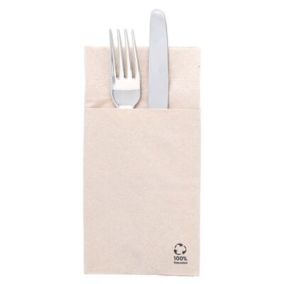 Napkin pocket made from 100% recycled material