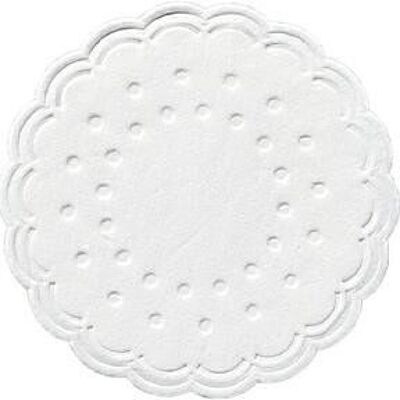 DUNI centrini a tazza tondi Ø 7,5 cm bianchi