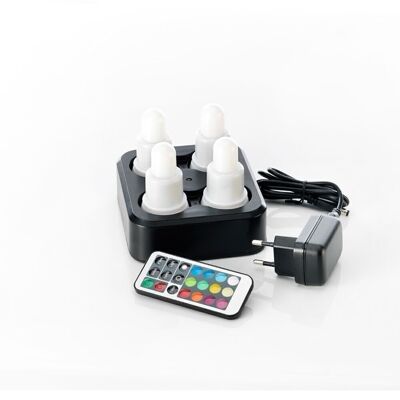 DUNI LED Set 1 charging station 4 x LED multicolour