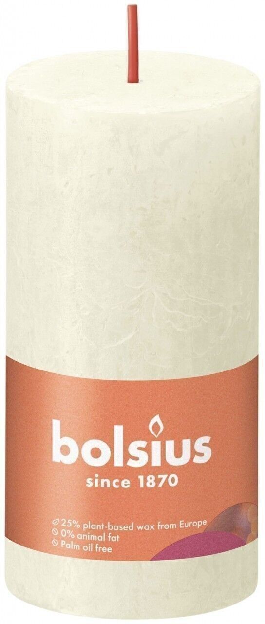 Pillar candle Rustik Shine 10cm Ø 5cm Soft pearl