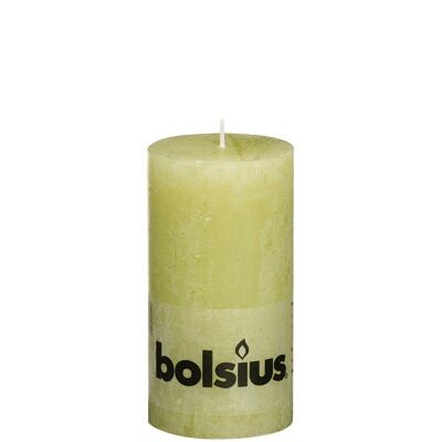 Pillar candle rustic 10cm Ø 5cm pastel green