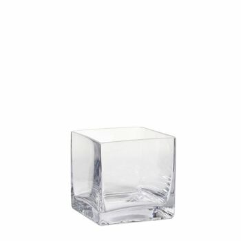 Vase en verre carré 8x8x8cm