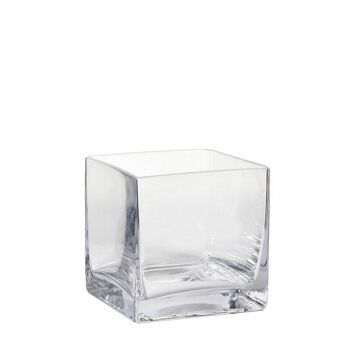 Vase en verre carré 12x12x12cm