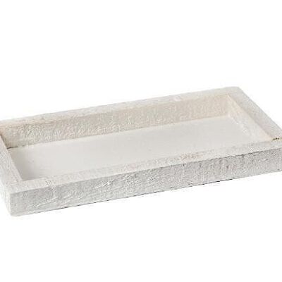 Wooden tray 28x15x2.5 cm White