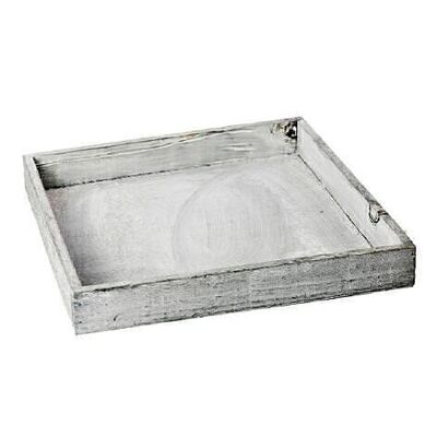 Wooden tray 30x30x4 cm natural