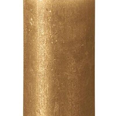 Stumpenkerze Rustik Shimmer 13cm Ø 6,8cm Gold