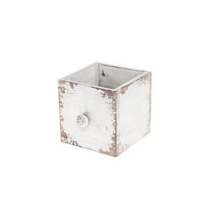 Tiroir en bois 12x12x12 cm Blanc Antique