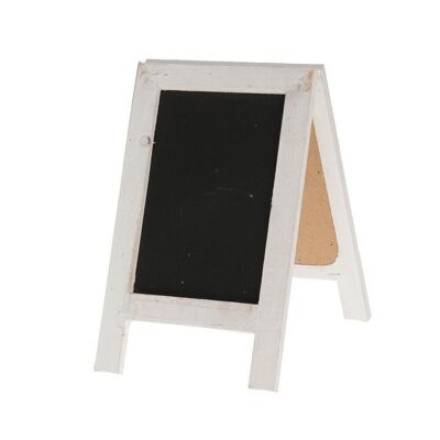 Table board 14x22.5cm white/black