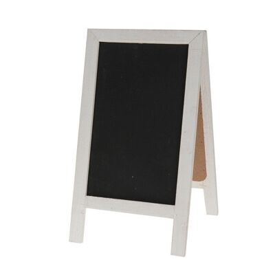 Table board 18x32 cm white/black