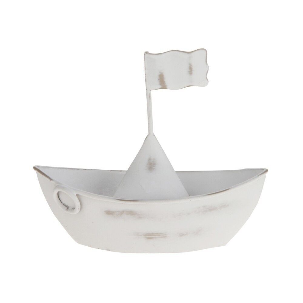 Barca Marittima 11x1x10 cm bianco/usato