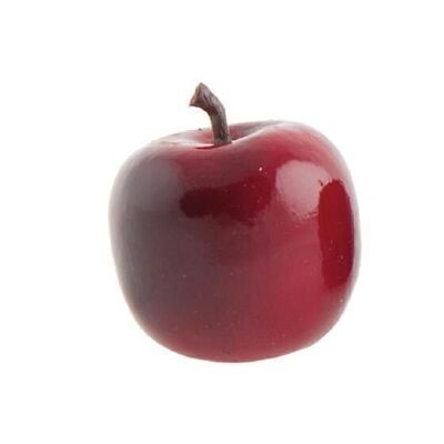 Decoración manzana 4,5cm rojo brillante