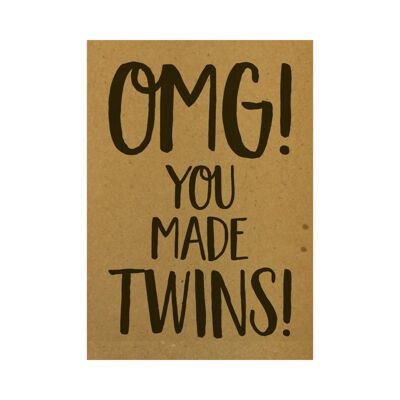 Postcard OMG! You made twins!