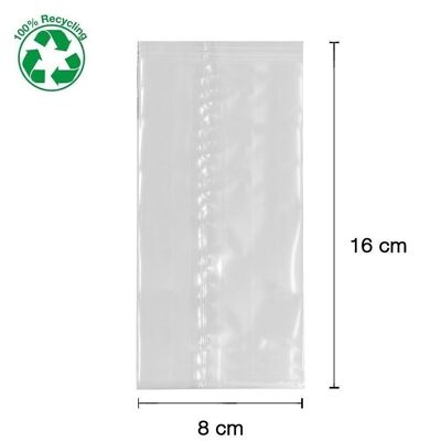Flat bag cellophane 8x16cm transparent