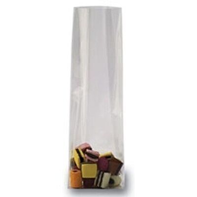 Block bottom bag 8x5x25cm transparent
