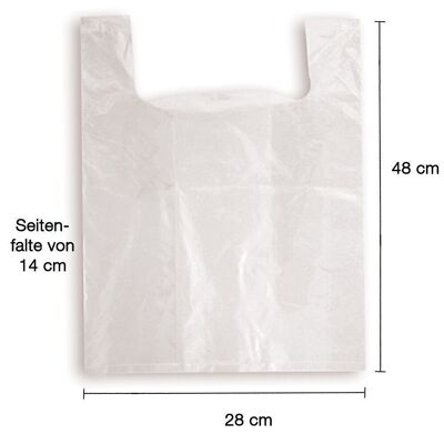 Shirt carrier bags 28x14x48cm transparent