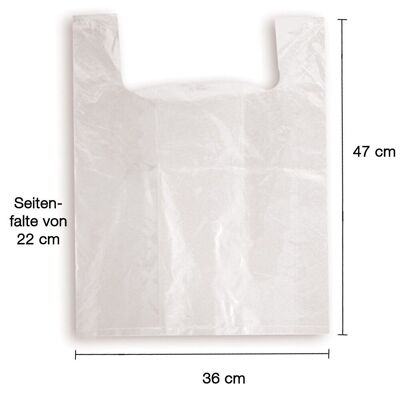 Shirt carrier bags 36x22x47cm transparent