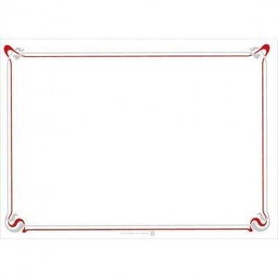 Paper placemat 31x43cm white/red/grey
