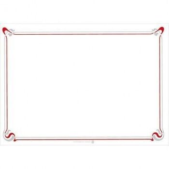 Set de table en papier 31x43cm blanc/rouge/gris