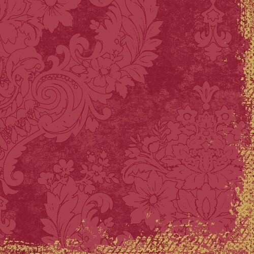 DUNI Klassik Serviette 40x40 cm 1/4F.Royal Bordeaux