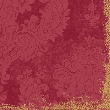 Serviette classique DUNI 40x40 cm 1/4F.Royal Bordeaux