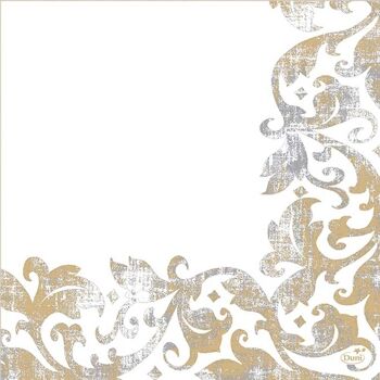 Serviette DUNI Dunisoft 40x40 cm 1/4F. Blanc festif