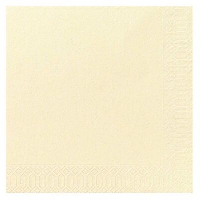 Serviette en tissu DUNI 40x40 cm 1/4F.crème