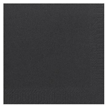 Serviette en tissu DUNI 40x40 cm 1/4F.noir