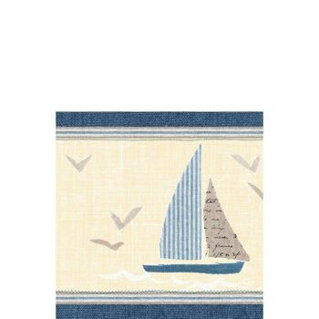 Serviette en tissu DUNI 33x33 cm 1/4F. Voie maritime