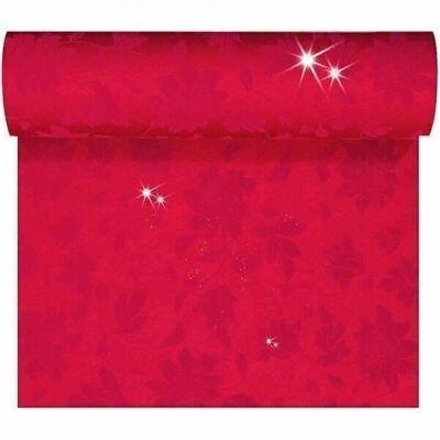 DUNI Tete-A-Tete chemin de table Sensia Brilliance rouge