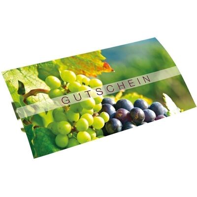 Voucher folding card DIN long wine
