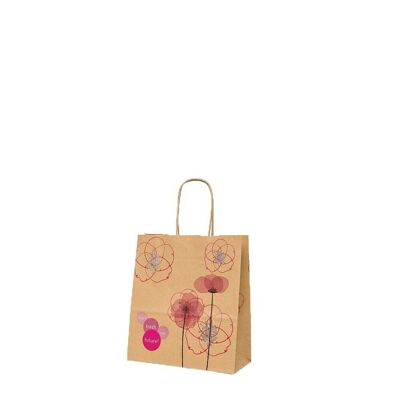 Paper carrier bags 18x8x20cm poppy