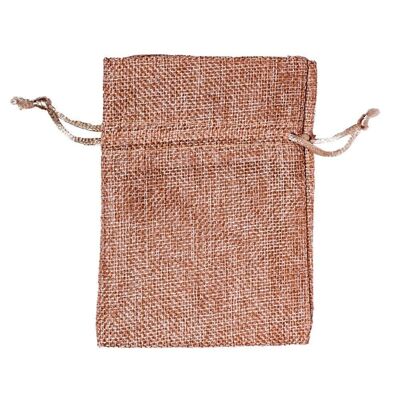 Linen look pouch 9 x 12 cm Rose