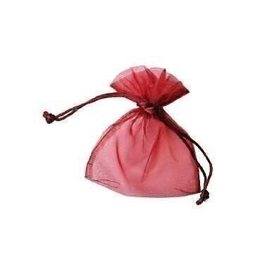 Organza bag 9 x 12 cm - bordeaux