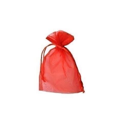 Bolsa de organza 9 x 12 cm - rojo